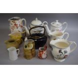 A Collection of Various Tea Pots and Jugs to Include Paragon Tay San