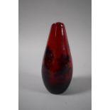 A Royal Doulton Flambe 'Woodcut' Vase no.1613, 16.5cm