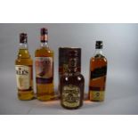 Four Bottled of Blended Scotch Whisky, Johnny Walker, Chivas Regal, Bells (-all 75cl) and Famous