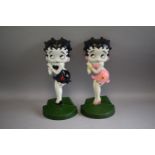 Two Cast Metal Betty Boop Doorstops, 36cm High (Plus VAT)