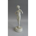 A Parian Study of a Standing Nude After R De Millot, 18.5cm High