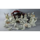 A Collection of Porcelain Nativity Figures by Hawthorne Village 'Silver Blessings Nativity'