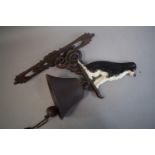 A Wall Hanging Cast Metal Bell with Border Collie Motif, (Plus VAT)