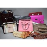 A Box Containing New Ladies Hand Bags, Travel Bags etc Together with Two New Indian Throws etc,