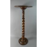 An Edwardian Mahogany Barley Twist Torchere Stand, 69cm High