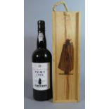 A Bottle of Sandeman Late Bottled Vintage Port 1984 in Original Wooden Case