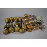 A Collection of Various Late 19th Century Brass Door Knobs and Handles.