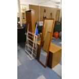 A Collection of Bedroom Furniture to Include Blanket Chest, Pine Framed Mirror, Corner Shelf and
