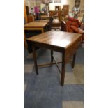 A Mid 20th Century Drop Leaf Mahogany Table Dated 1964, 76cm Deep