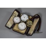 A Collection of Four Ladies Pocket Watches to Include 2 Silver Examples.