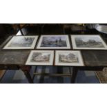 A Set Of 3 Marks and Spencer Framed Prints. "Old, Cottage", "The Riverbank" and "The Bridge