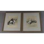 A Pair of Framed Cecil Aldin Prints, "The Two Sportsmen" and "The Two Friends", each 17 x 22cm.