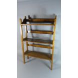 An Edwardian Oak Three Shelf Galleried Bookcase, 55cm Wide.