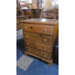 A Modern Pine Chest of Four Drawers, 64cm Wide