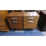 A Pair of 1970's Bedside Cabinets, Each 41cm Wide