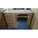 A Pine Writing Desk/Dressing Table, 103cm Wide