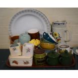 A Collection of Ceramics to Include Bursley Ware Charlotte Rhead Lidded Pot, Honiton Novelty Egg,