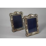 A Pair of Silver Photo Frames in the Late 19th Century Style. 14cm x 10cm, Sheffield Hallmark.