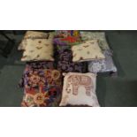 A Collection of 11 Various Scatter Cushions.