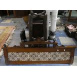 An Edwardian Tiled Walnut Washstand Gallery and a Jardiniere Stand
