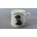 A Ceramic Commemorative Mug Inscribed to One side 'With Compliments of Gordon Richards' with