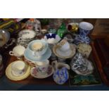 A Tray of Ceramics to Include Coalport Indian Tree Cups and Saucers, Coalport Batwing, Coffee Cans