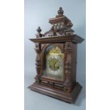 An American Mantle Clock of Architectural Form (Case has been wormed) 57cm High