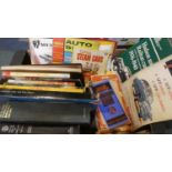 A Box of Vintage Printed Motoring Ephemera to Include American Books, Pamphlets and Magazines;