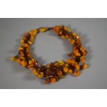 A Tangled Amber Chip Necklace