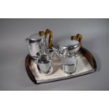 A Retro Picquot Ware Five Piece Tea Service