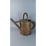 A Large Late 19th Century Copper Watering Can, 43cm High