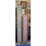 A 19th Century Framed Lace Pelmets, 160cms and 120cms Long