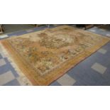 A Large Chinese Woollen Carpet Square, 370x280cm