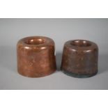 Two 19th Century Copper Blancmange Rings, 12.5cm and 11cms Diameter