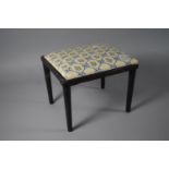 A Cast Metal Stool with Upholstered Tapestry Pad Seat Inscribed 'For S.E.M 2003', 22.5cm High