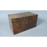 A Mid 19th Century Mahogany Two Division Tea Caddy of Rectangular Form and Complete with Lids,