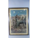 A Large Victorian Boer War Print, "The Last Shot at Colenso" 79x53cms