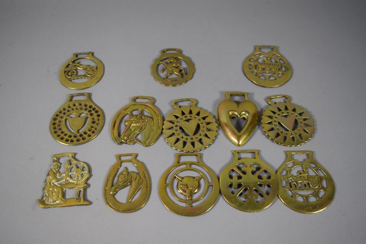 A Collection of Thirteen Victorian and Later Horse Brasses