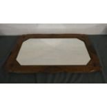 A French Oak Framed Wall Mirror, 81cm x 51cm