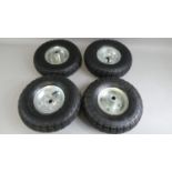 A Set of 4 Sack Truck 10" Pneumatic Wheels (Plus VAT)