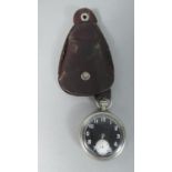 A British Military Open Face Pocket Watch by Bravingtons with Black Dial. Back Plate Inscribed GS/TP