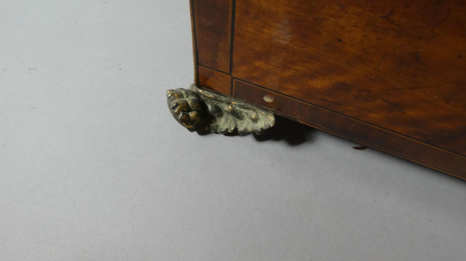A 19th Century French Kingwood Ormolu Mounted Work Box for Restoration with Starburst Inlay to - Image 6 of 7