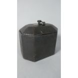 A Small Coalbrookdale Cast Iron Tobacco Box with Lid, 9.5cm Long