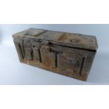 A Vintage Metal Ammunition Box, 54cm wide