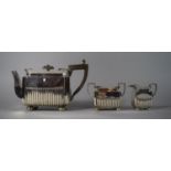 An Early 20th Century William Hutton & Sons Silver Plated Tea Service to Comprise Teapot, Milk and