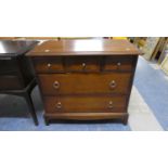 A Stag Mahogany Bedroom Chest Having Three Short and Two Long Drawers, 82cms Wide