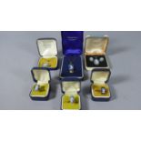 A Collection of Wedgwood Blue, Green and Black Jasperware Jewellery to Include Pendants, Rings and