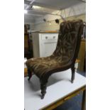 A Late Victorian Mahogany Framed Ladies Nursing Chair.