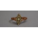 An Edwardian 9ct Gold Ring with Seed Pearls, 2.4gms