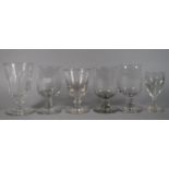 A Collection of Six Various 19th Century Drinking Glasses.